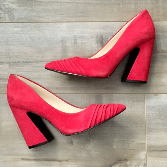 Nine West Harlyn Flared Block Heel Pump 